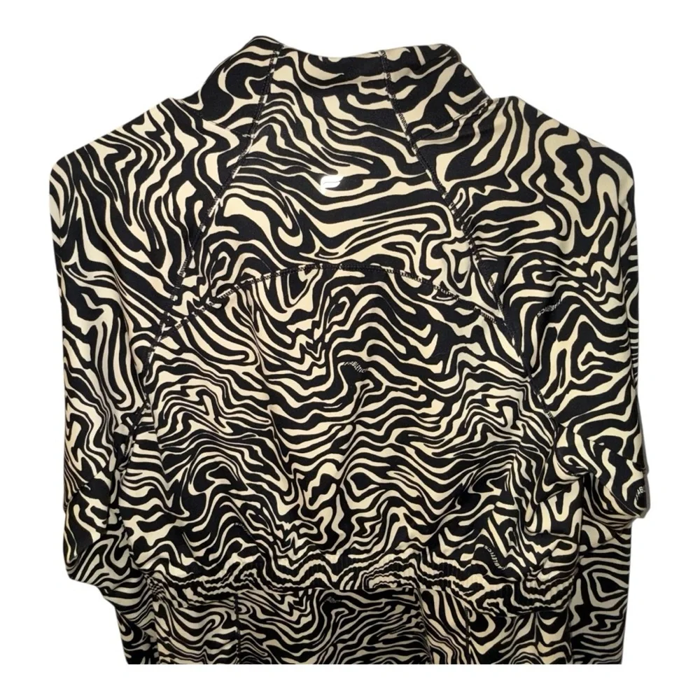 Fabletics XL Marbled Zebra Trinity Performance Activewear Zip Jacket w/ Pockets - Picture 7 of 16